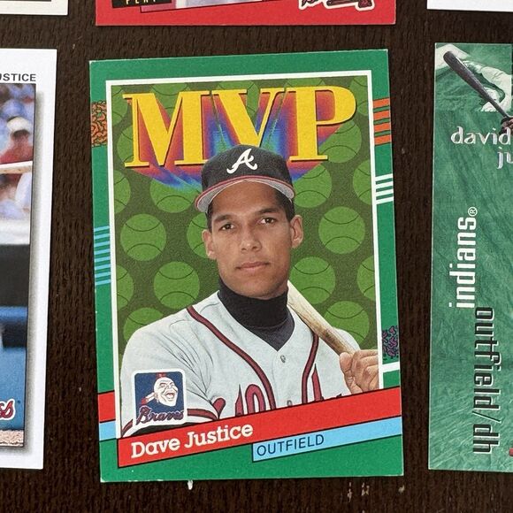 David Justice 14 Card Lot With 1992 Topps Stadium Club Members Choice 1999 UD - Picture 13 of 15